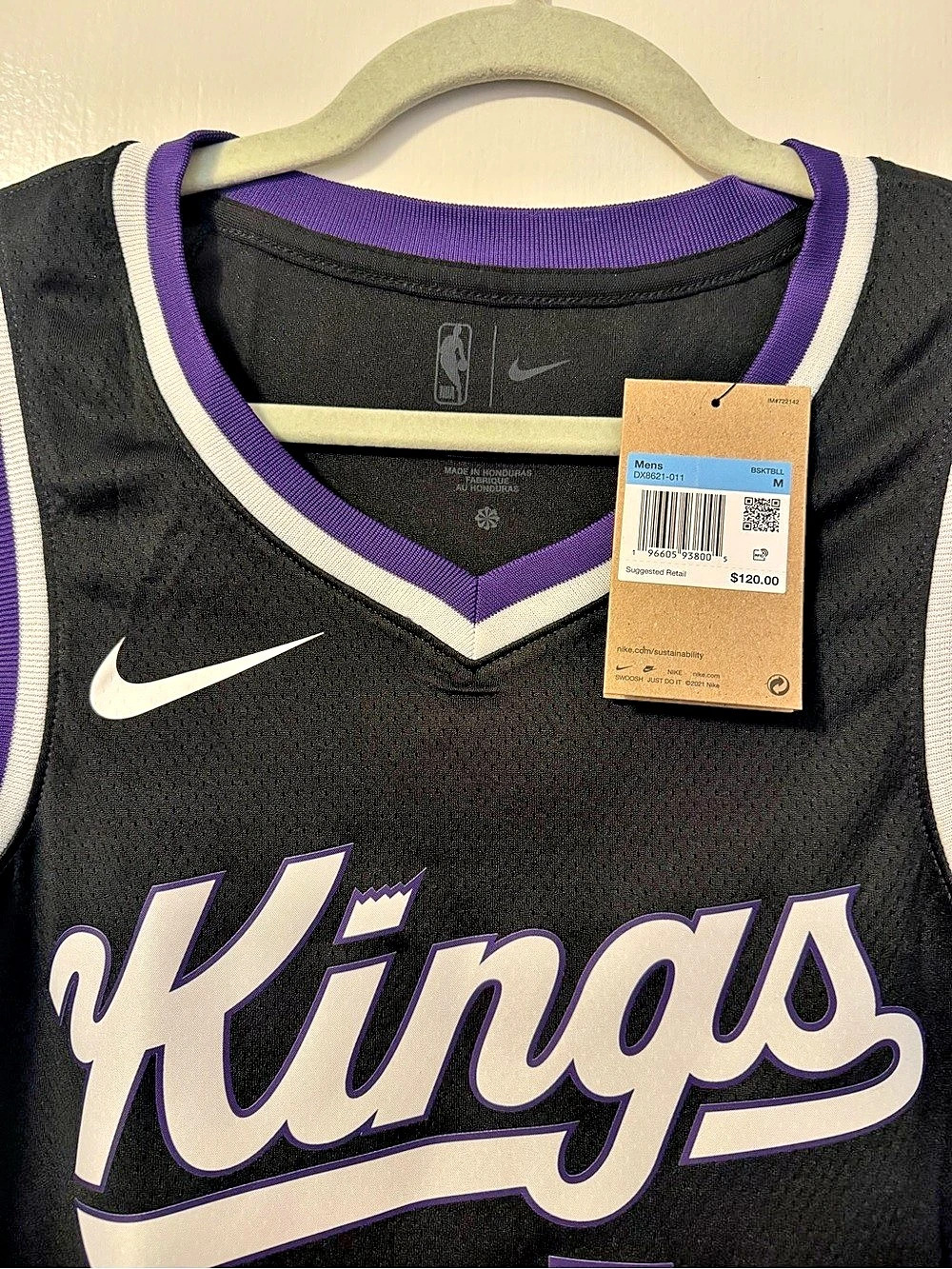 Nike Sacramento Kings Domantas Sabonis Icon Edition Swingman Jersey Black Medium
